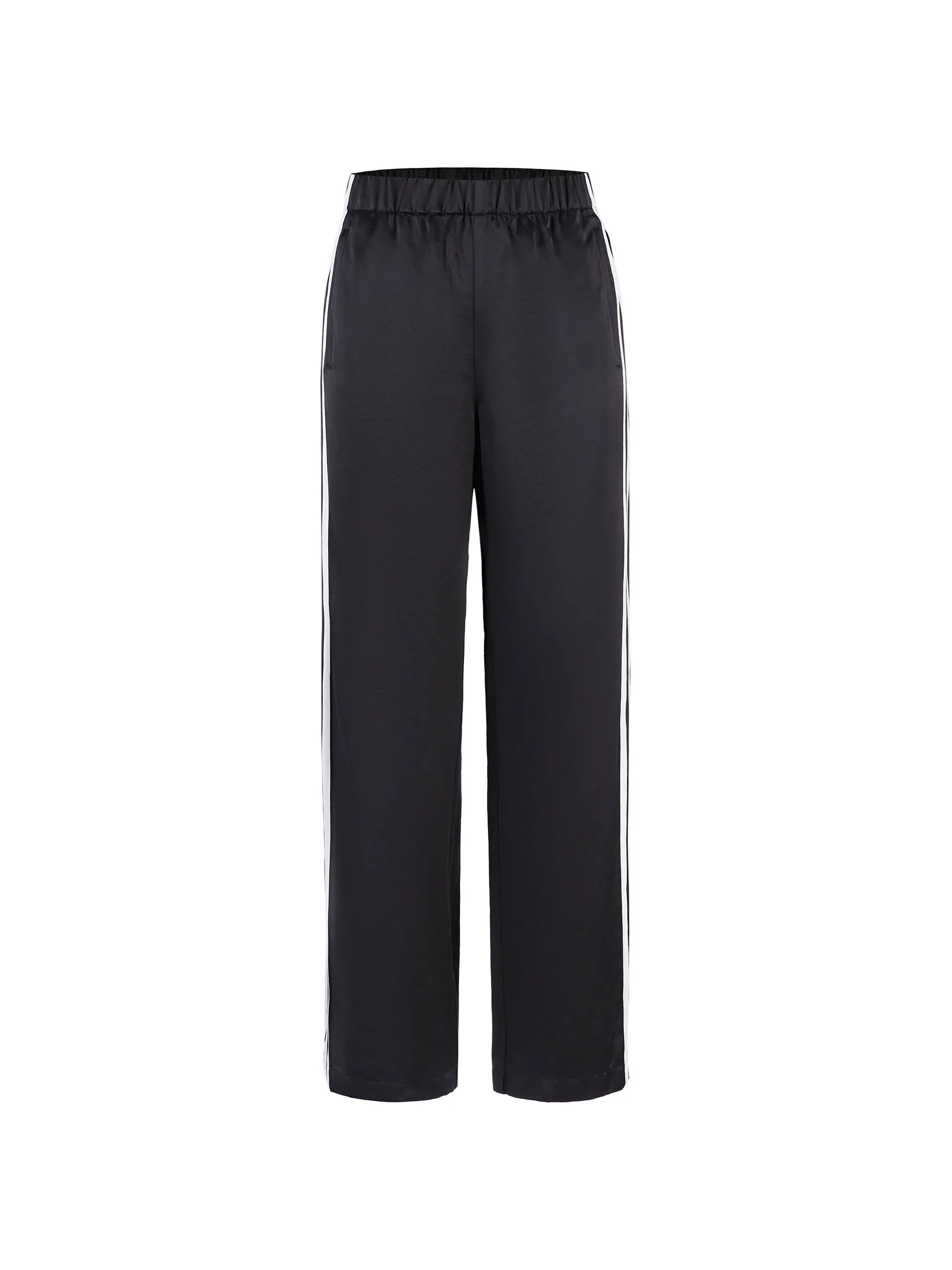 Contrast Elastic Waist Pants