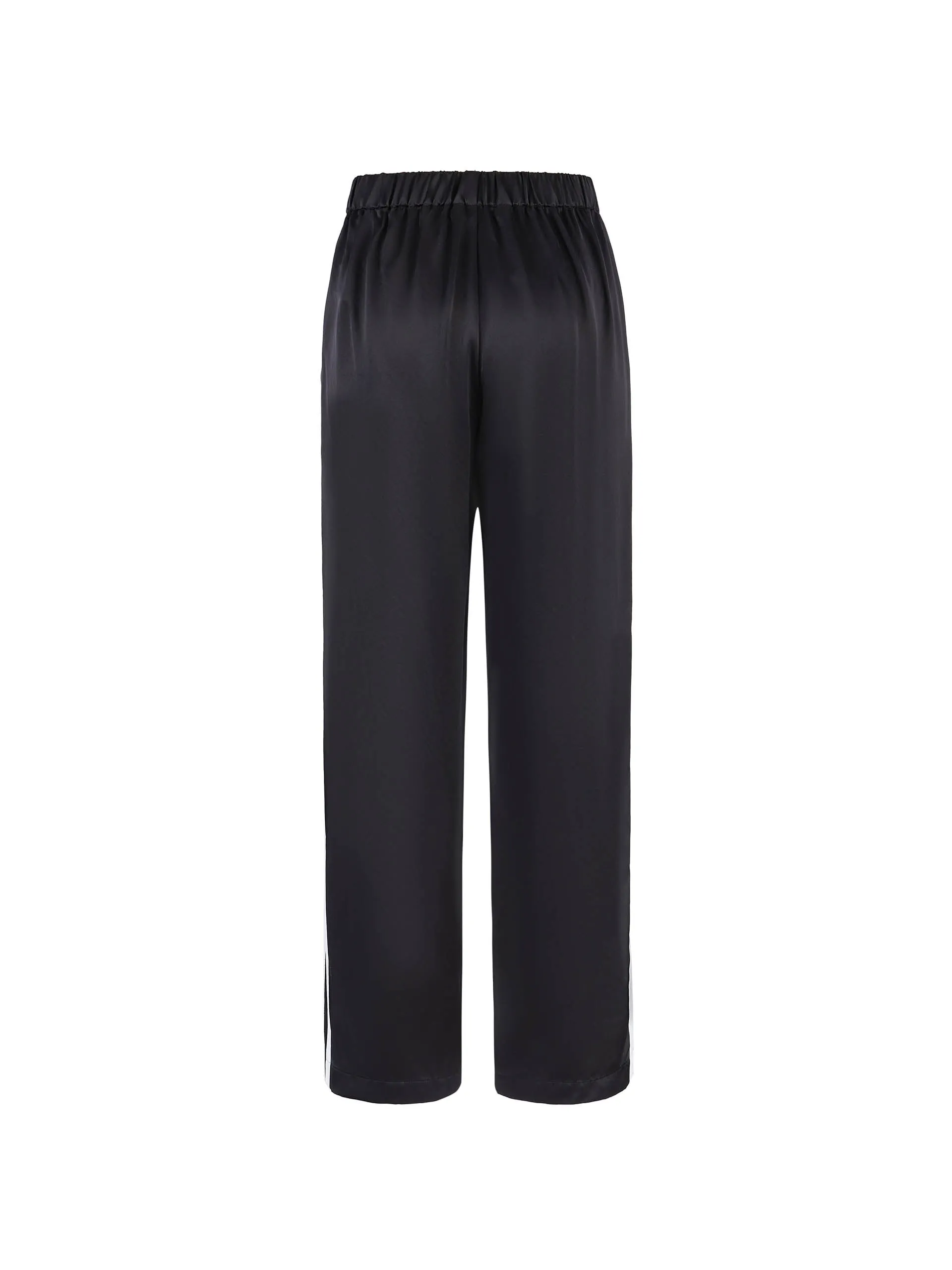 Contrast Elastic Waist Pants