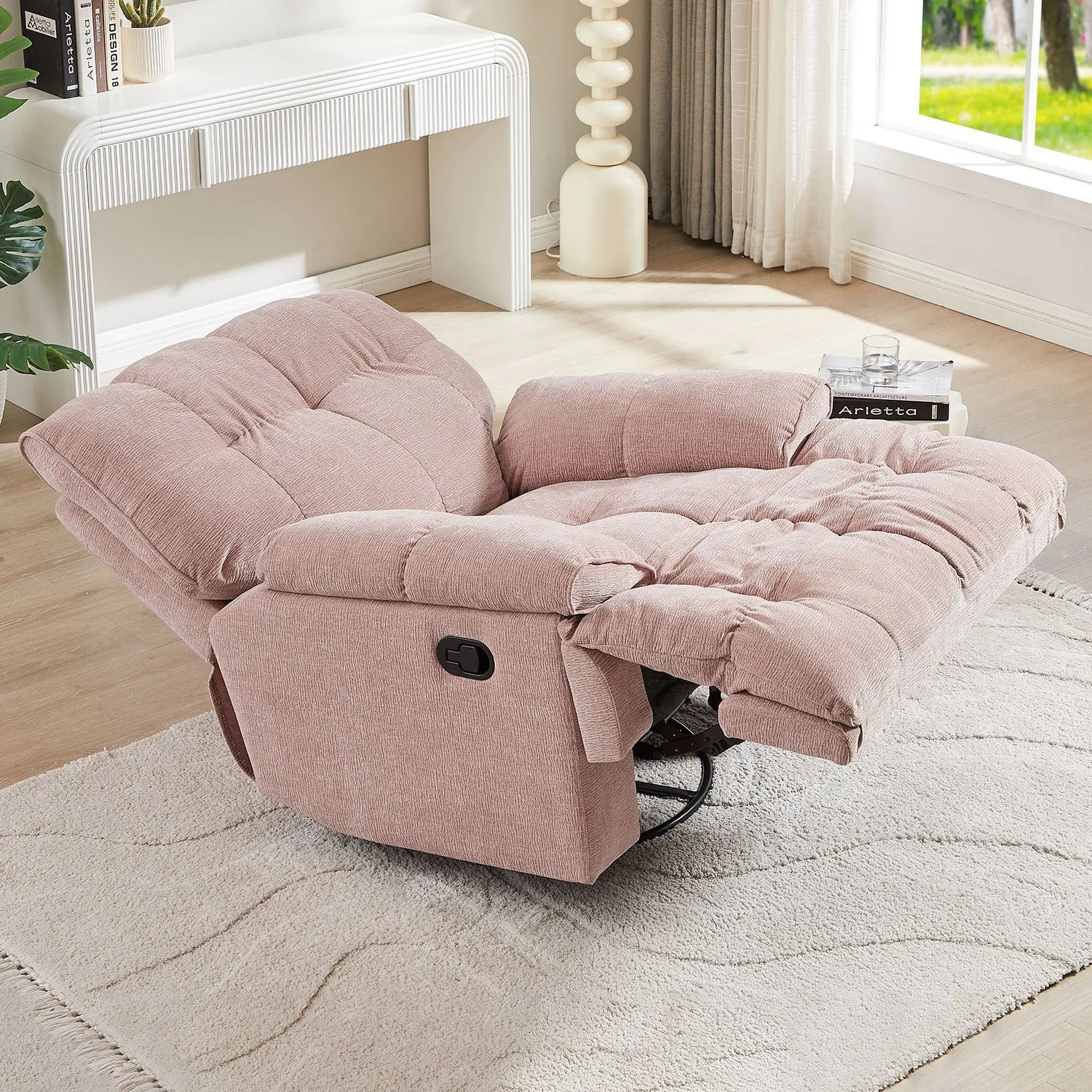 CozyGlide 360 ErgoRock Recliner- Pink
