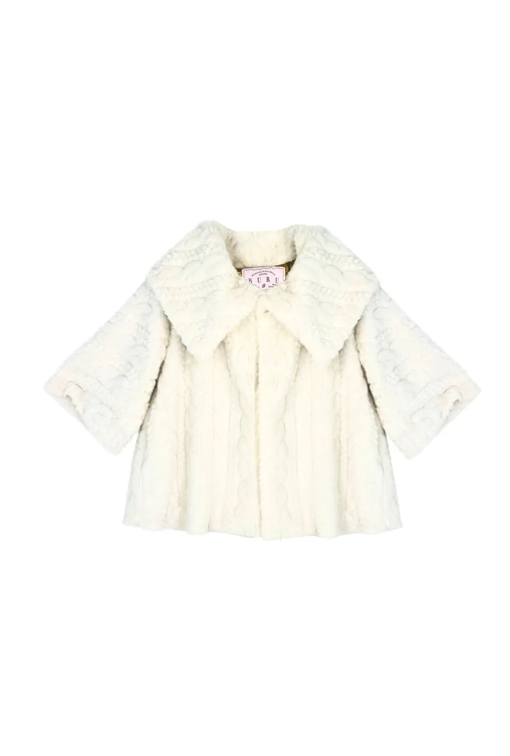 Cropped Car Coat - Cableknit Bunny