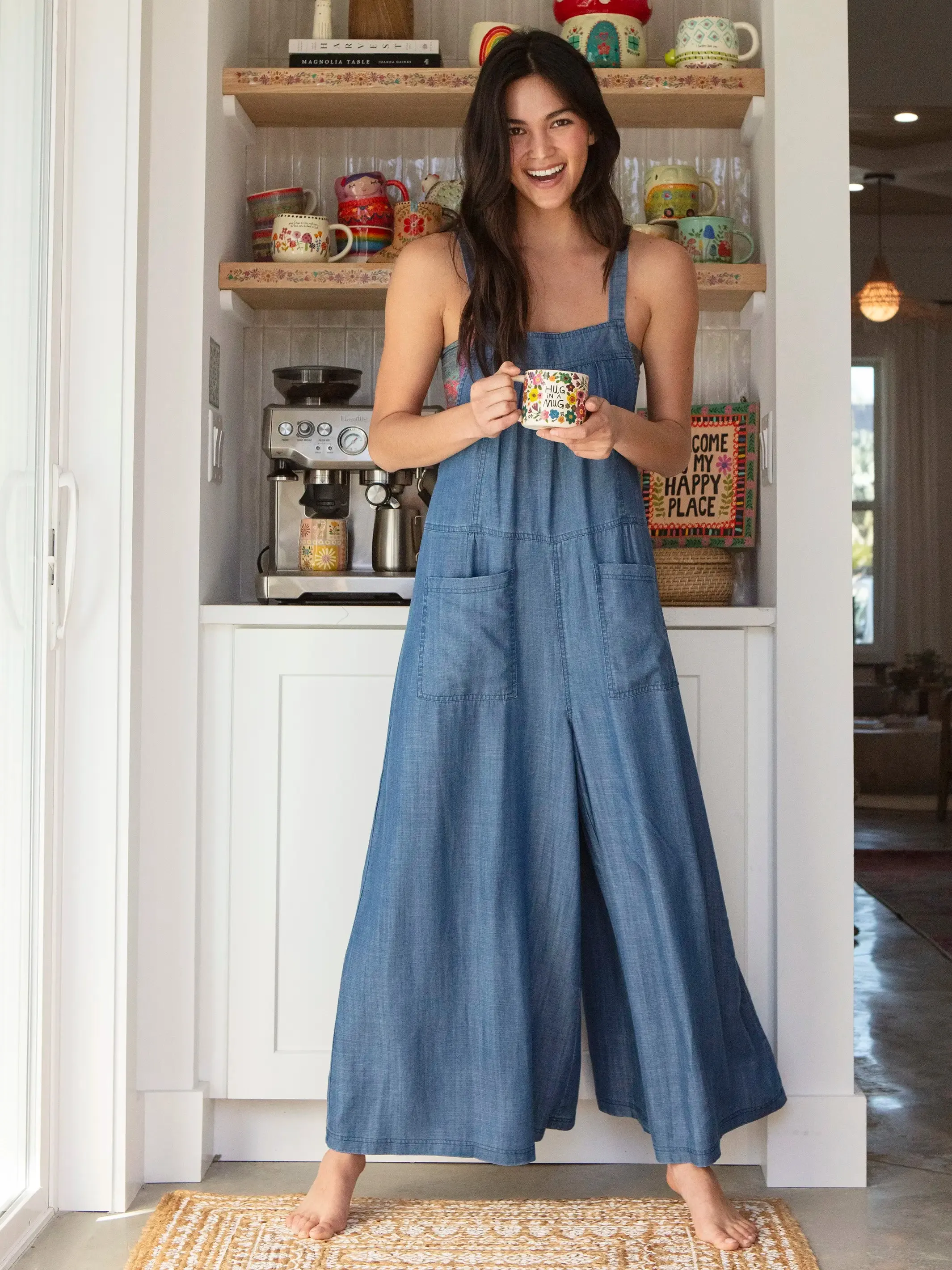 Dakota Tie Overall - Denim Blue