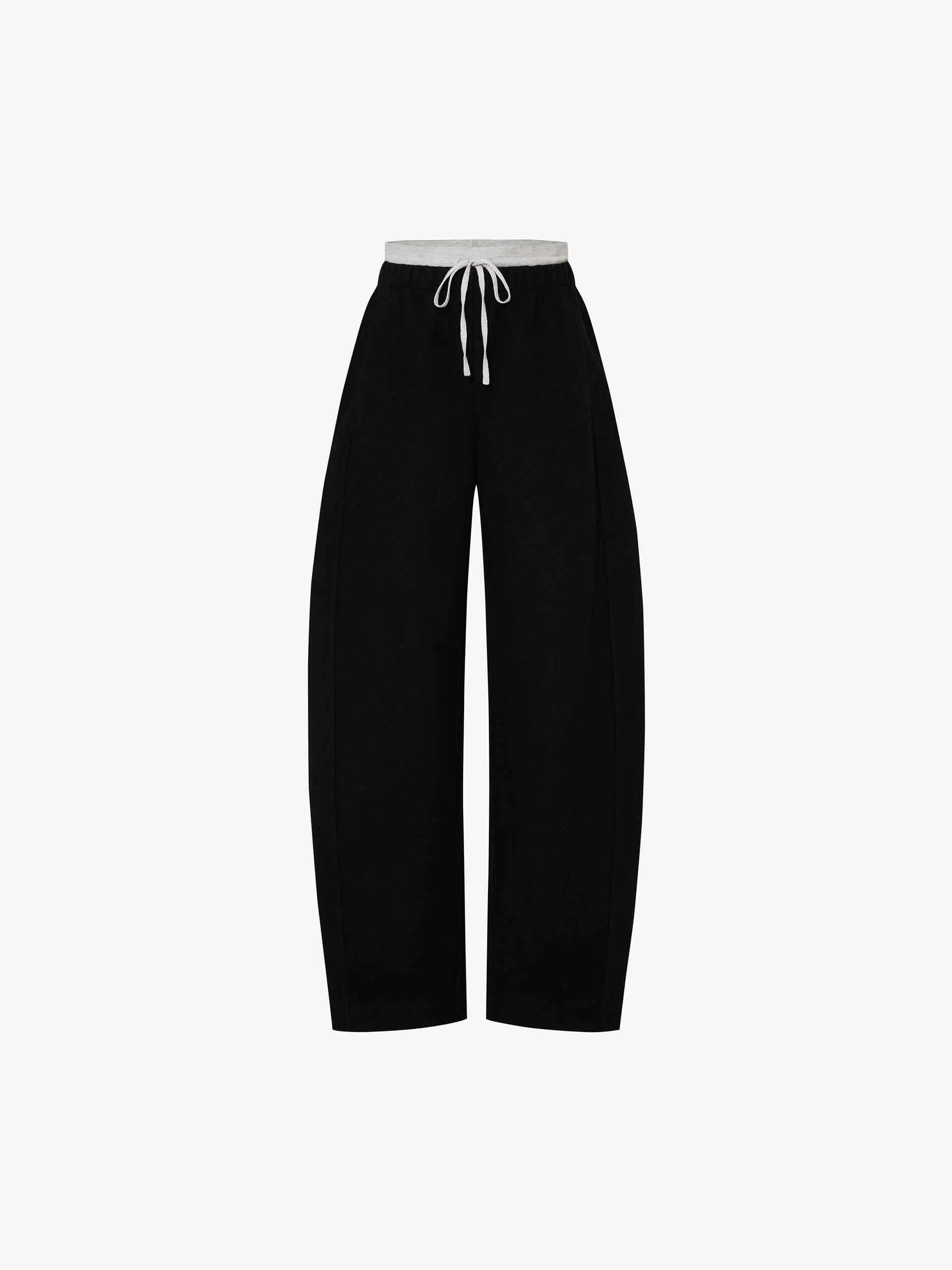 Deconstructed Waist Straight Pants