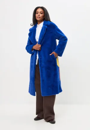 Deluxe Long Back Print Coat Lovers - Blue