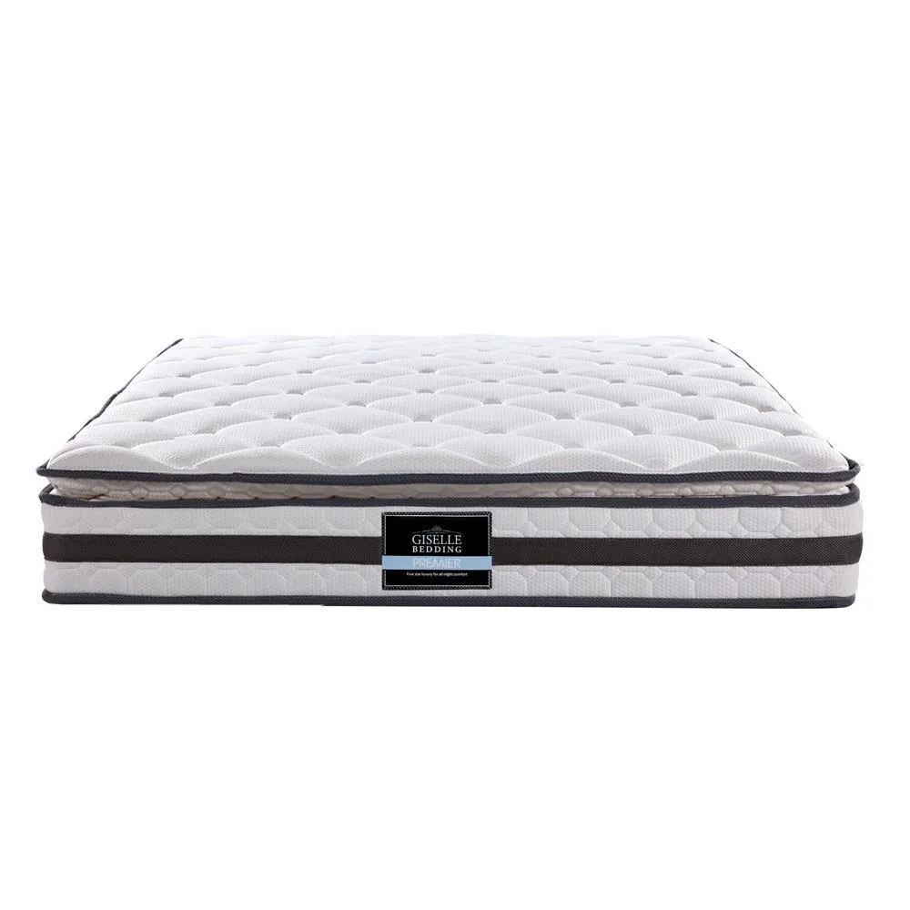 Double Package | Kewarra Bed White & Normay Series Pillow Top Mattress (Medium Firm)