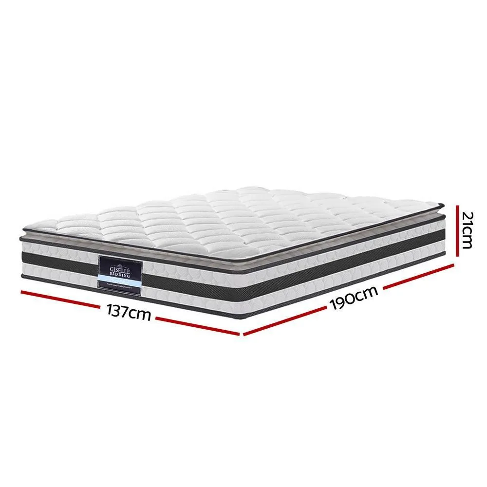 Double Package | Kewarra Bed White & Normay Series Pillow Top Mattress (Medium Firm)