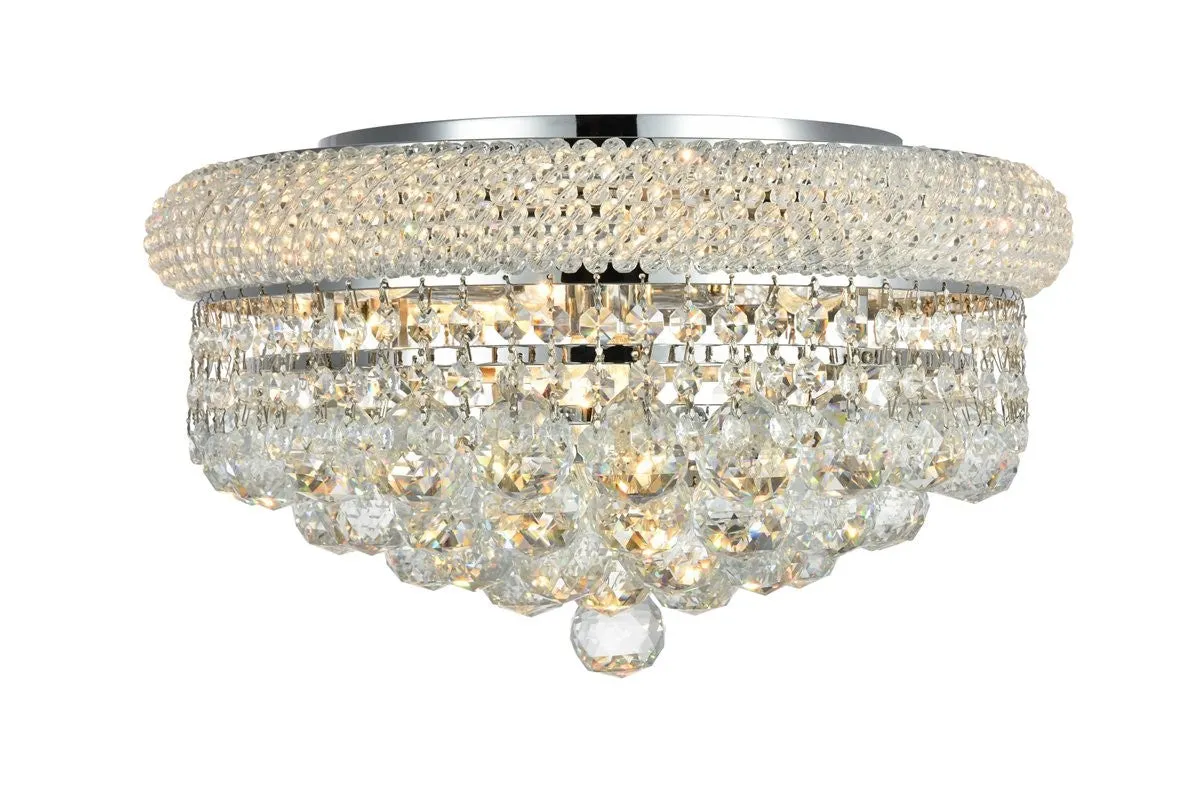 Eight Light Flush Mount from the Primo Collection in Chrome Finish by Elegant Lighting