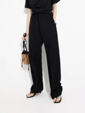 Elastic Waist MC Jacquard Pants