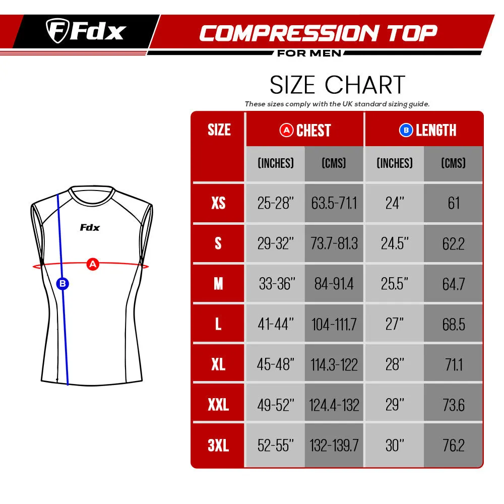 Fdx Luniron White Men's & Boy's Sleeveless Summer Base Layer Shirt