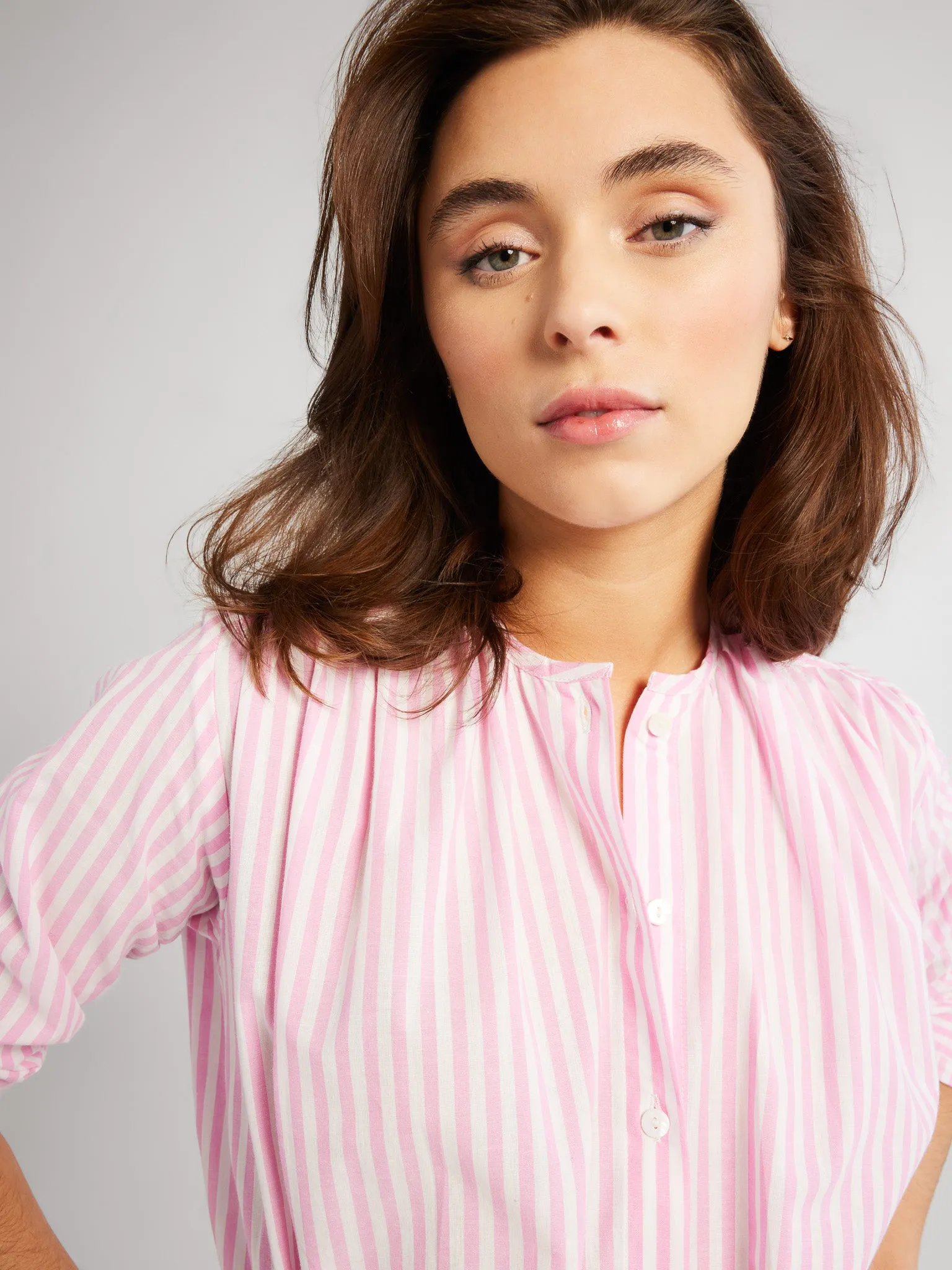 Florian Top in Bubblegum Stripe