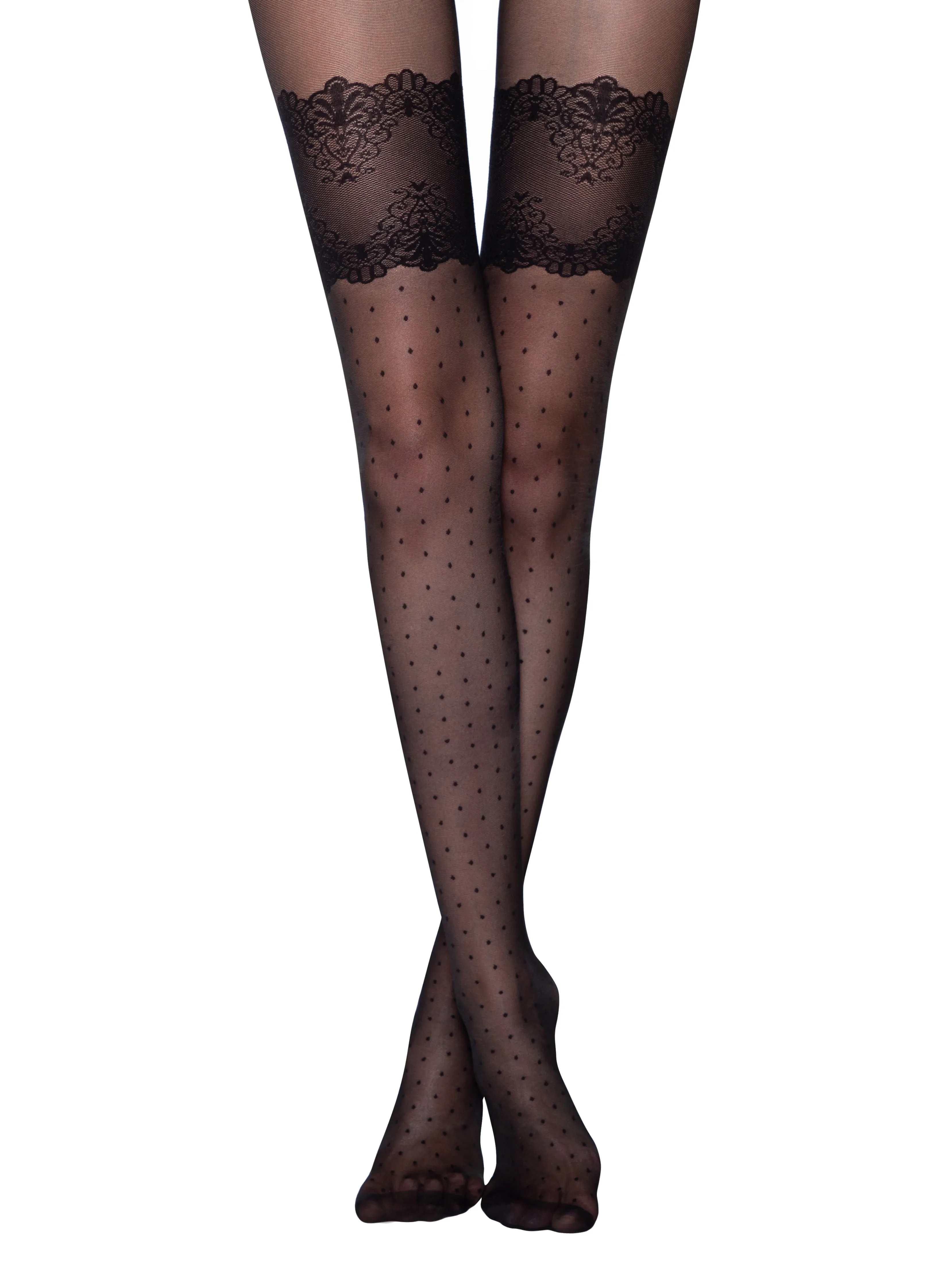 Gepunktete Strumpfhose - CONTE ELEGANT SEDUCTION