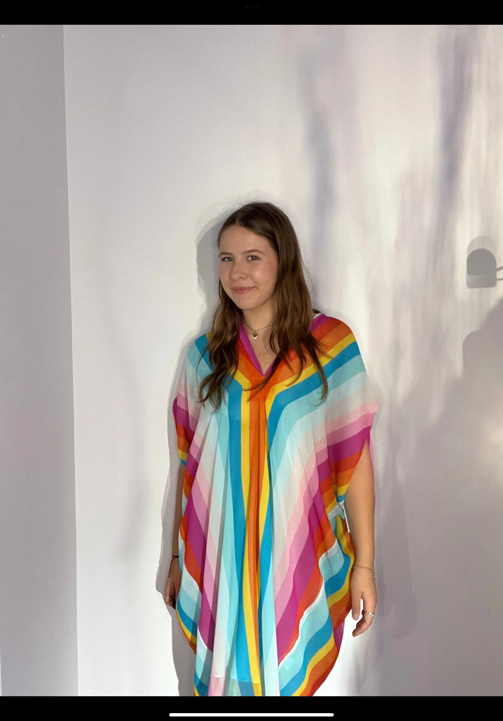 GETAWAY STRIPED SILK DRESS