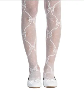 Girls Lace Pantyhose size 7-10 (L)