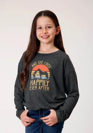 GIRLS LONG SLEEVE KNIT POLY RAYON JERSEY T T-SHIRT