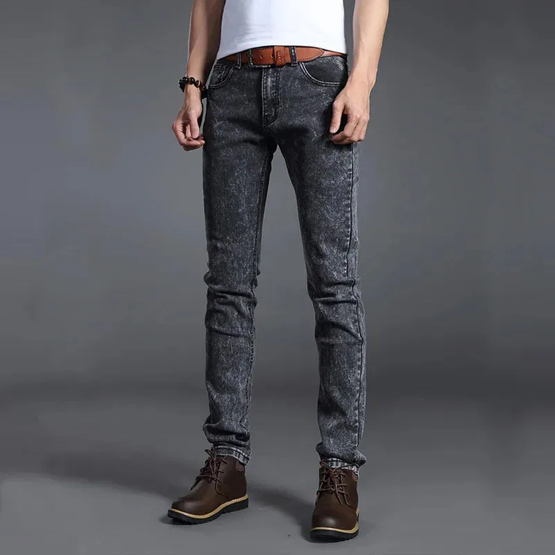 Good Quality Black gray blue Skinny Jeans Men Spring Summer Slim Fit Denim Jeans Men Cotton Stretch Denim Pants Cowboy Trousers