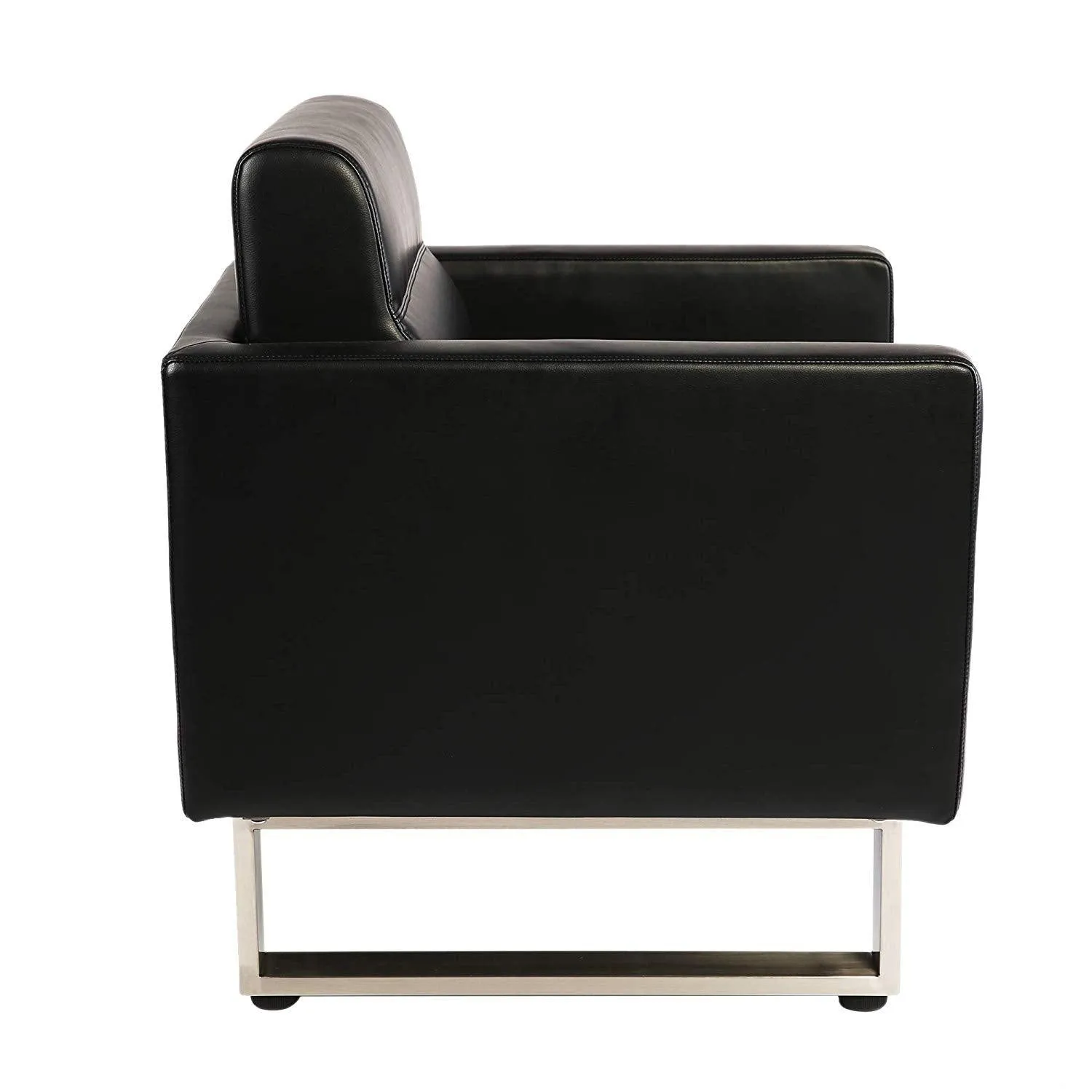 Guest Chair Office Reception Chair Leather Occasional Barrel Sofa Chairs Eco-Friendly PU Feather Luxury Soft Sponge