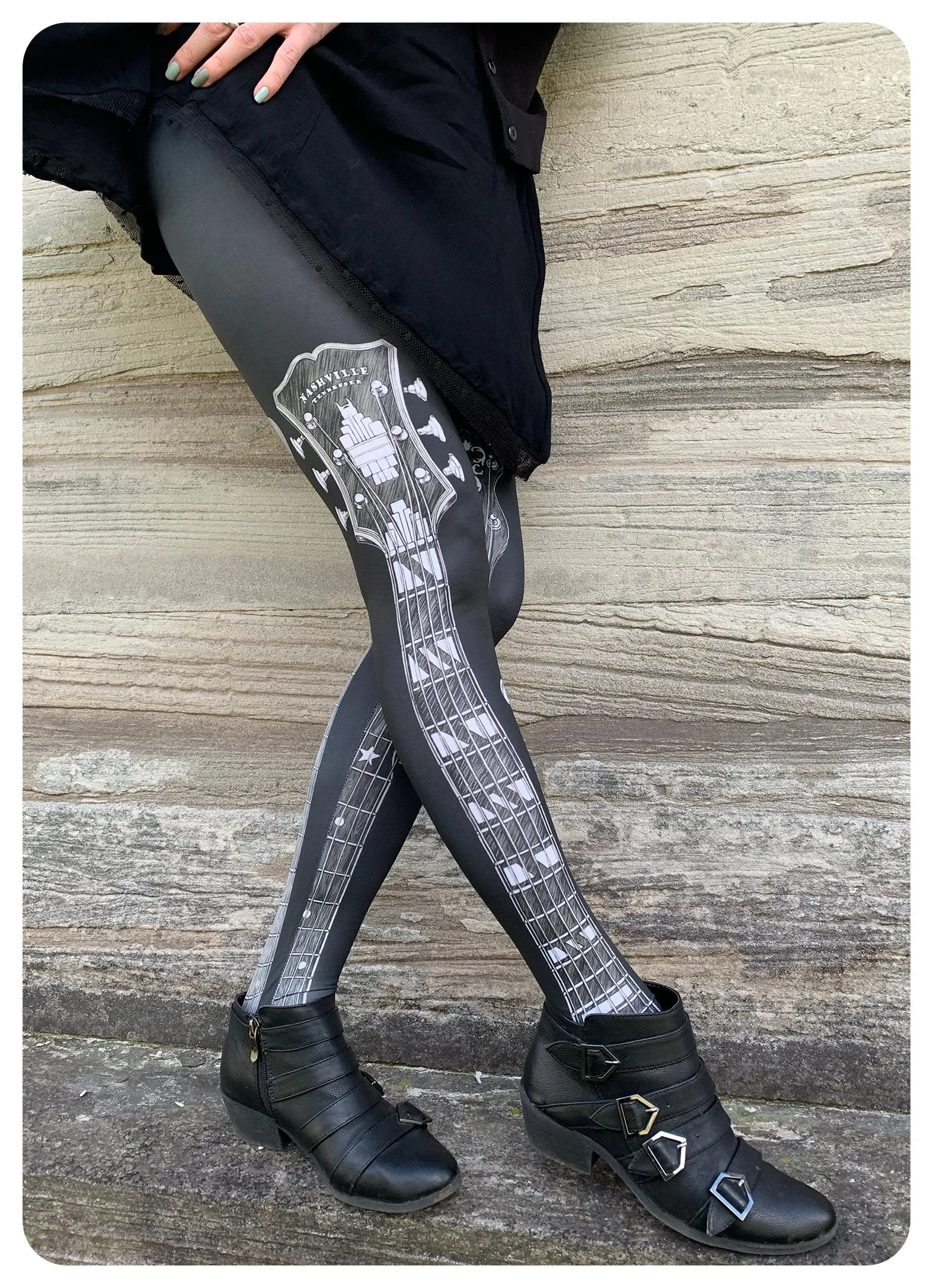 Guitar Leggings by fox savant