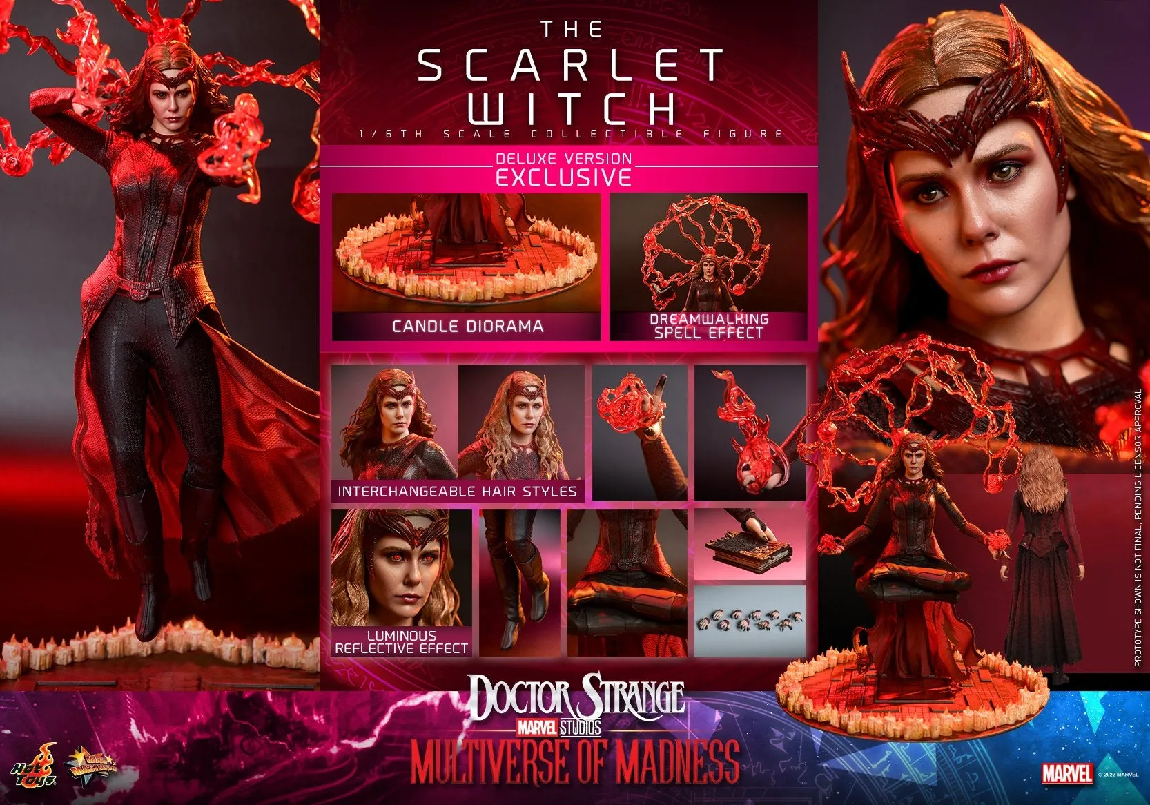 Hot Toys - MMS653 - Doctor Strange 2 - 1/6th scale The Scarlet Witch Collectible Figure (Deluxe Version)