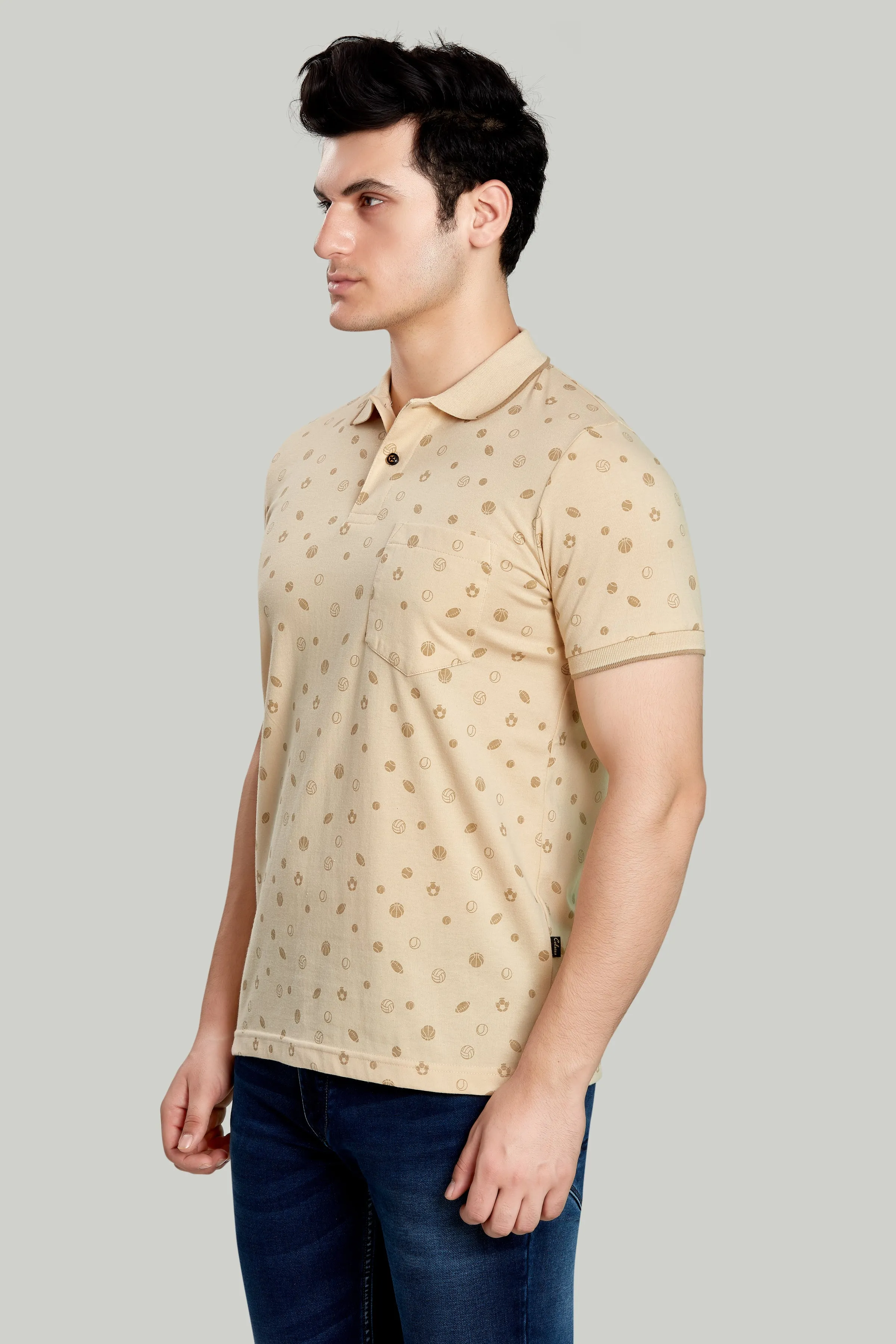 Jersey Ball Print Polo