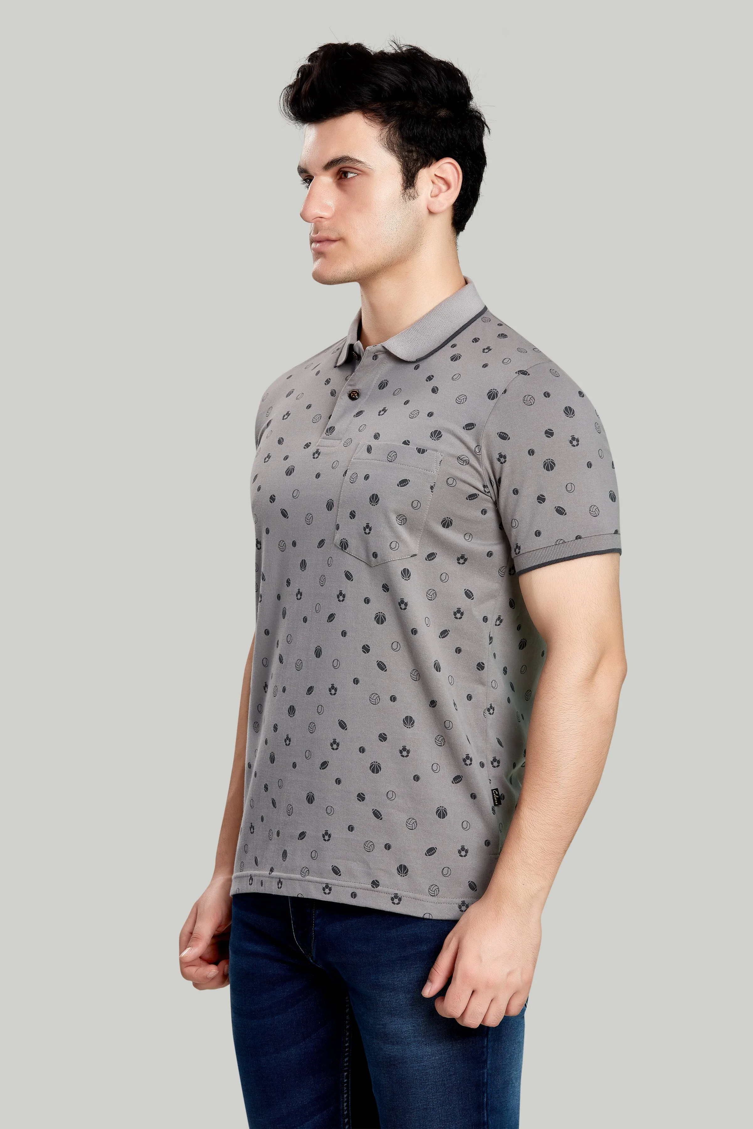 Jersey Ball Print Polo