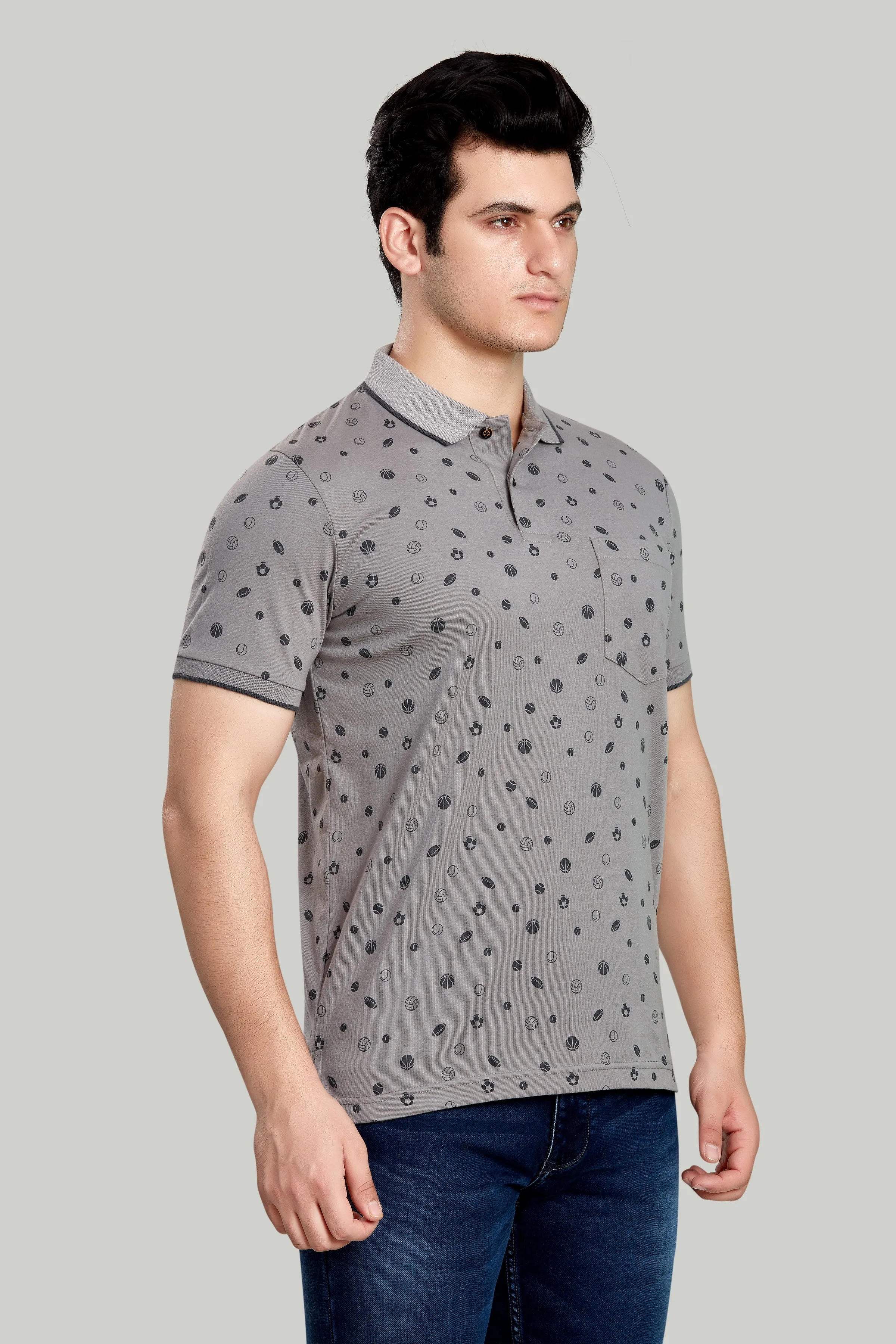 Jersey Ball Print Polo