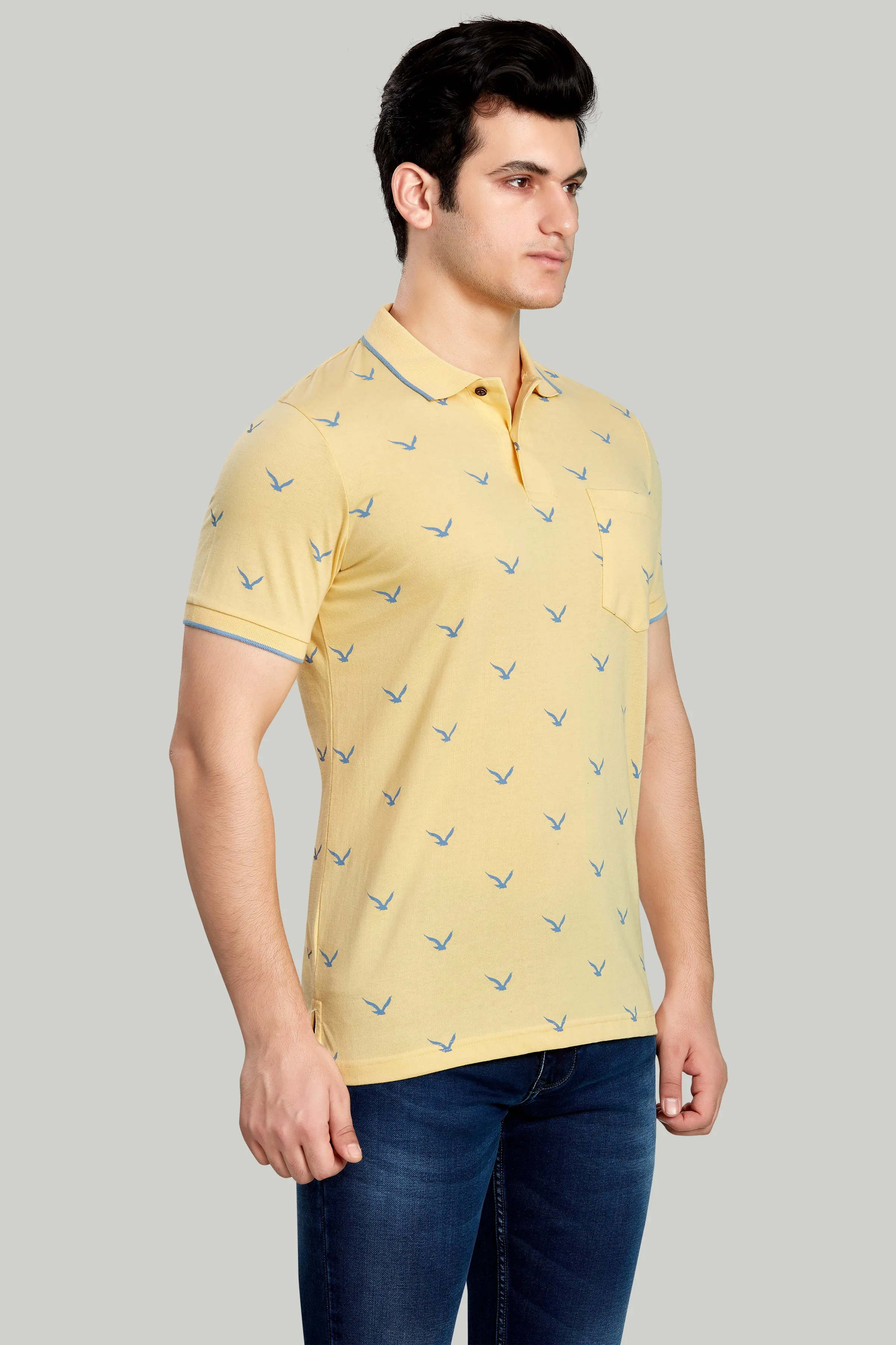 Jersey Bird Print Polo