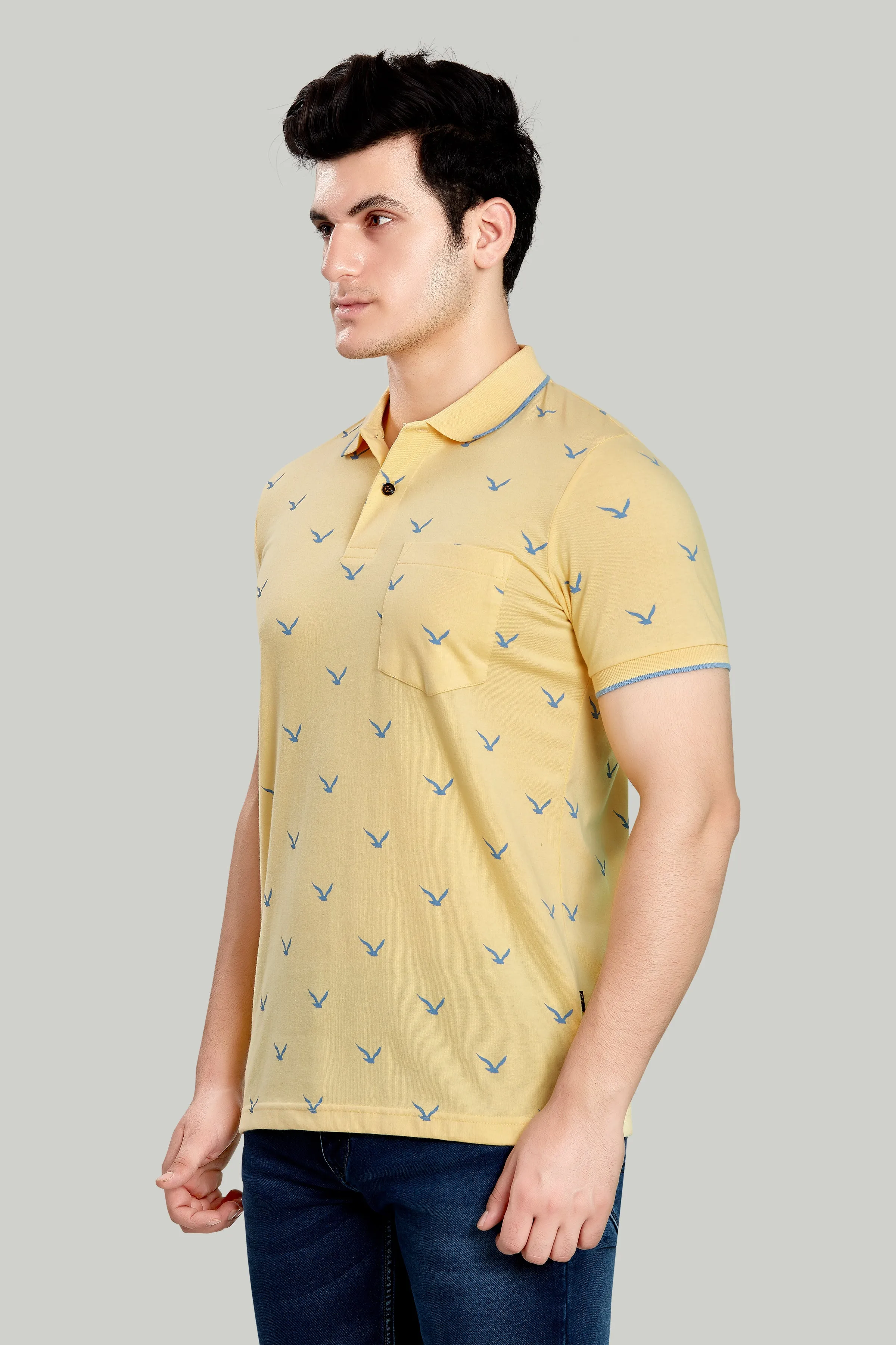 Jersey Bird Print Polo