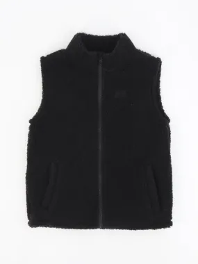 Kids Girl's Faux Fur Vest,Black