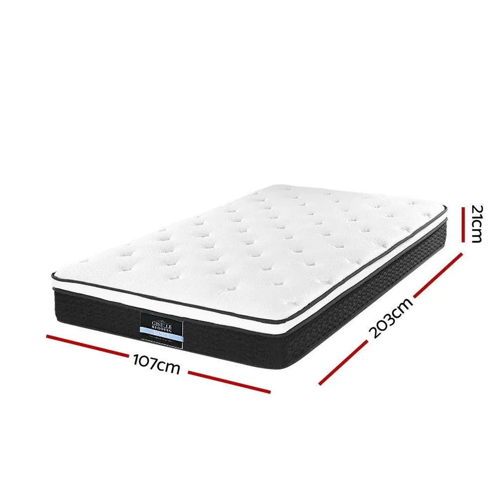 King Single Package | Fion Boucle Storage Bed & Bonita Euro Top Mattress (Medium Firm)