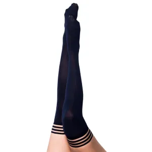 Kixies Selma Opaque Navy Thigh-High Size B