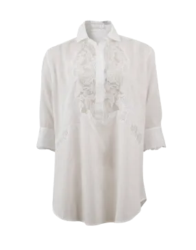 Lace Trim Tunic Top