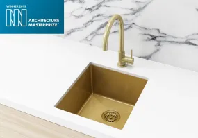 Lavello Kitchen Sink - Single Bowl 380 x 440 - PVD Brushed Bronze Gold