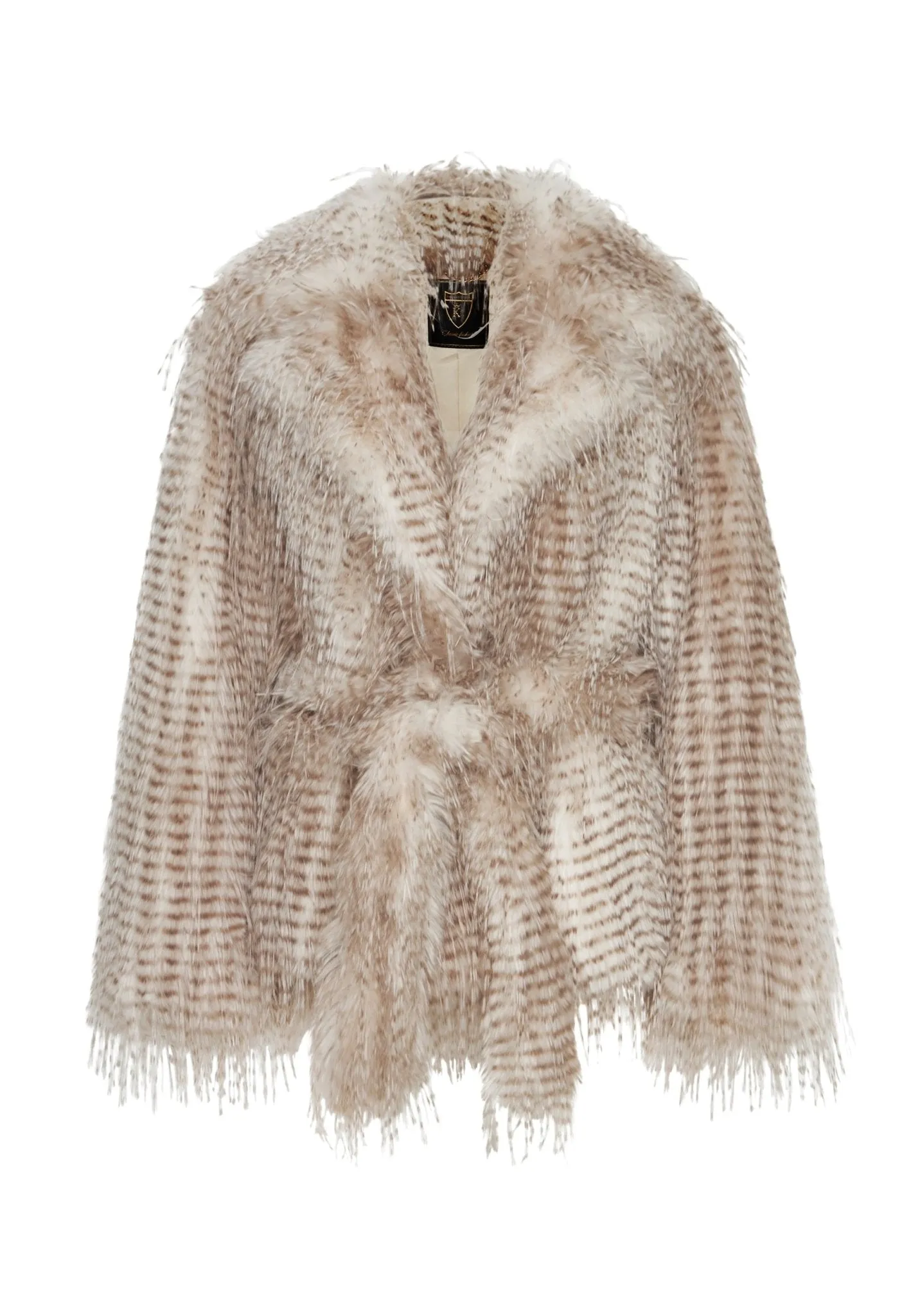 Lavish Short Faux Fur Coat Monica - Beige