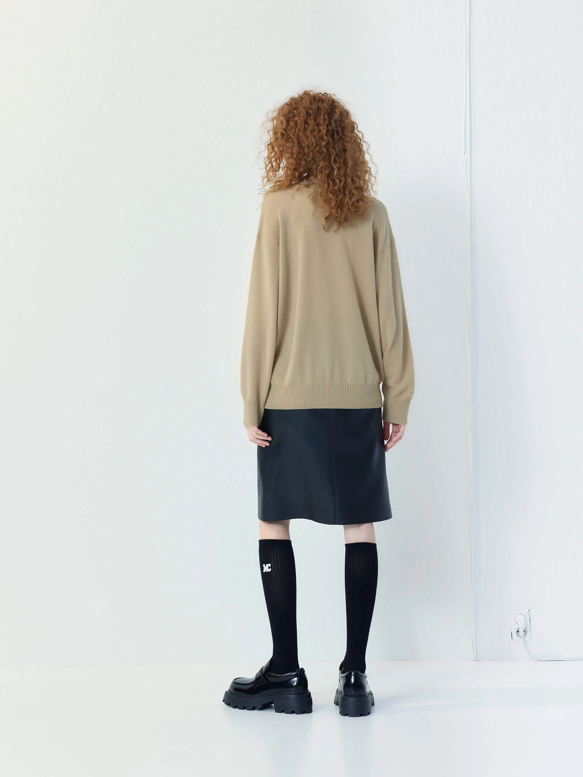 Letter Jacquard Wool Sweater