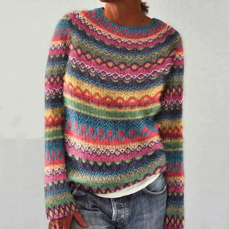 Lilly™ - Vibrant Geometric Knit Sweater