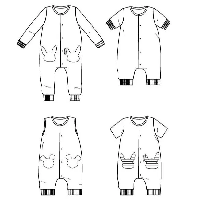 LISBOA jumpsuit / playsuit - Baby 6M/4Y - Paper Sewing Pattern