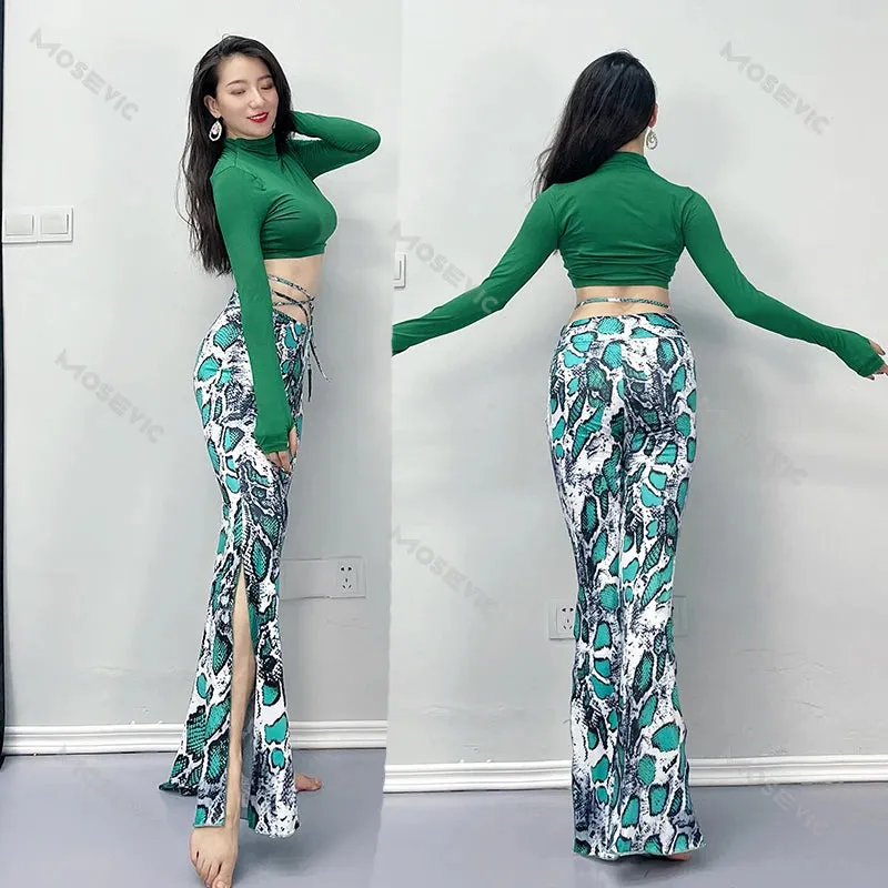 LVSANW Belly Dancing costume    Dancer Lessons Wear 2024 For Women Set Oriental Adult Professional clothes TOP pants suit