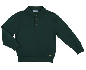 Mayoral - Green LS Knit Polo