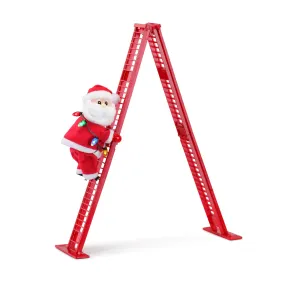 Mr. Christmas Animated Tabletop Climbing Santa – 17"