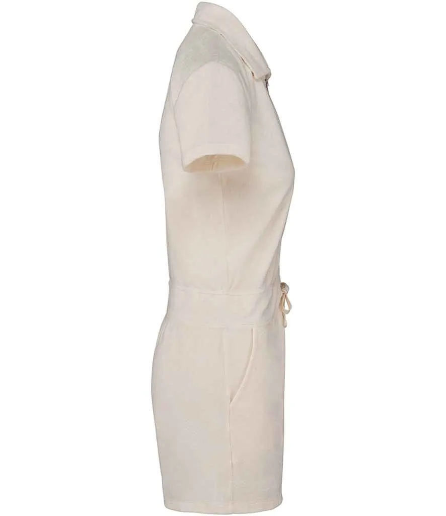 Native Spirit Ladies Terry Towel Short Overall | Ivory