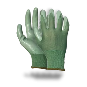 Nitrile Gardening Gloves - Forest Green