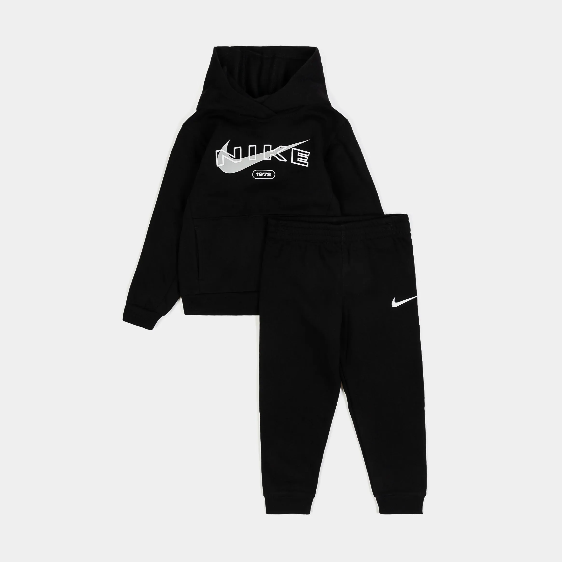 NSW Graphic Fleece Pullover and Jogger Preschool Set (Black/White)