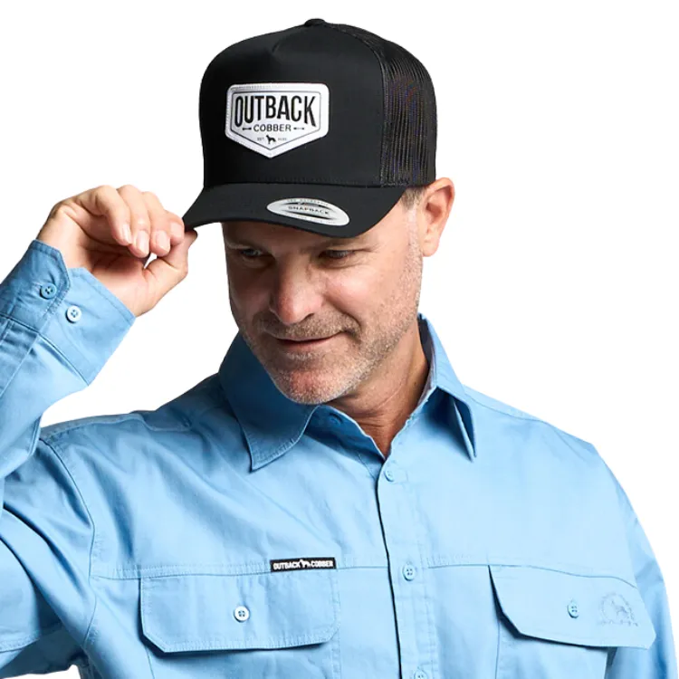 Outback Cobber Winton Trucker Cap - Black