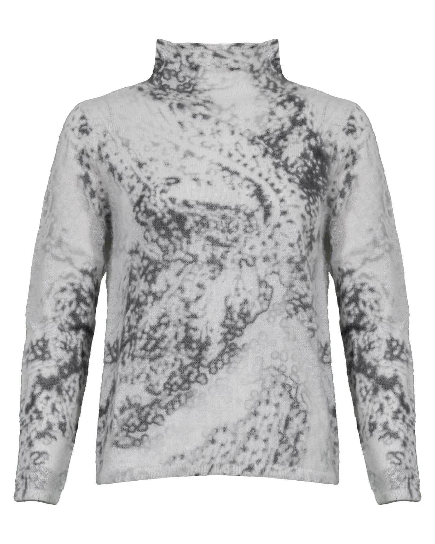 Paisley Print Knit Pullover