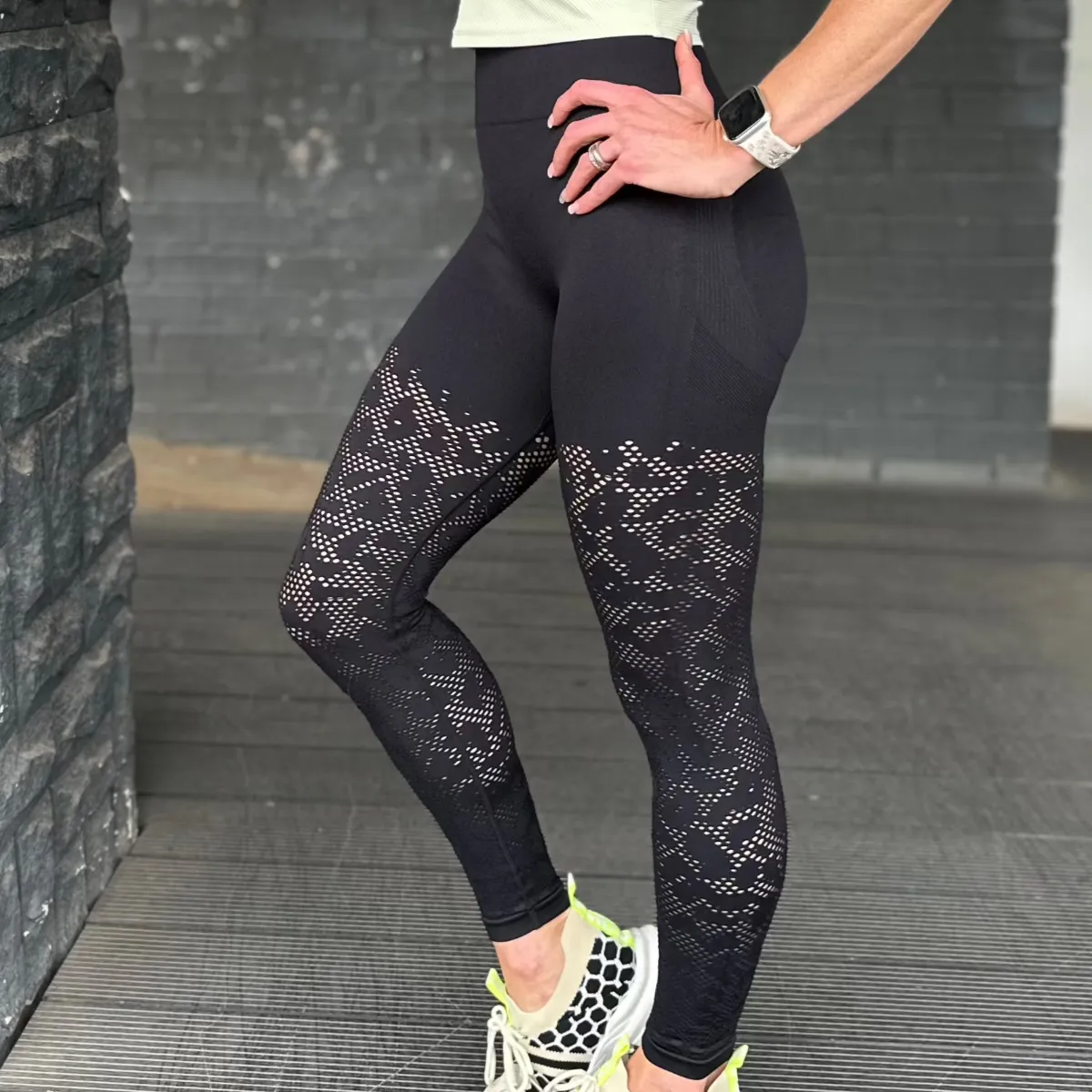 Panther Lace Leggings | Black