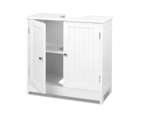 Pedestal Sink Storage Cabinet White