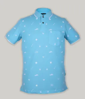 Pique Print Polo