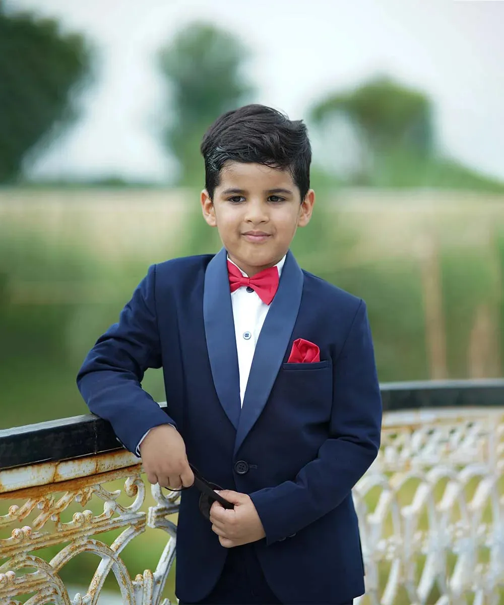 Pre-Order: Navy Formal Coat Suit for Party for Boys (DM For Price)