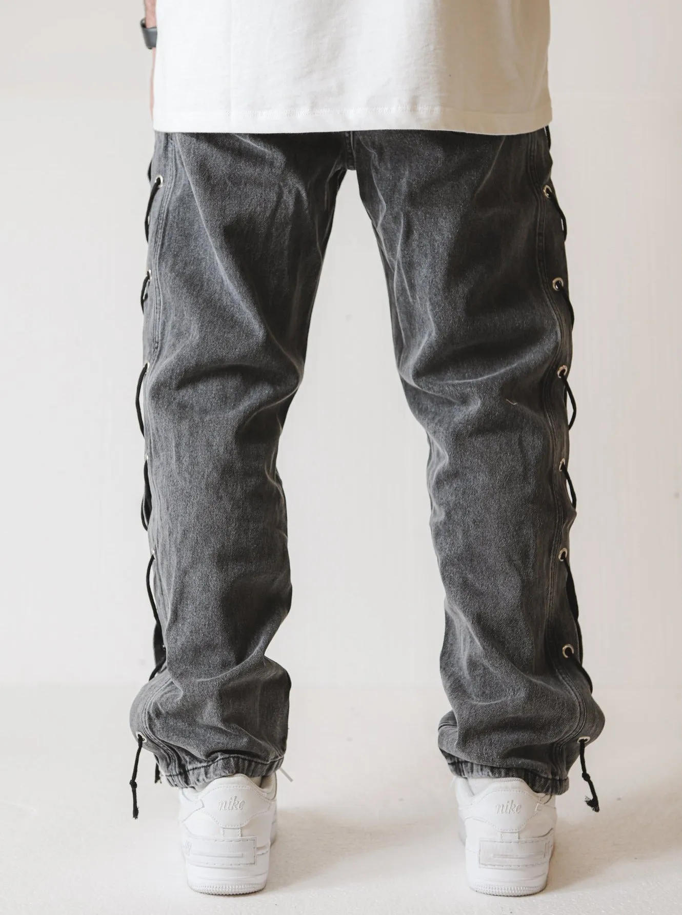 Premium Wide Fit Black Fade Jeans