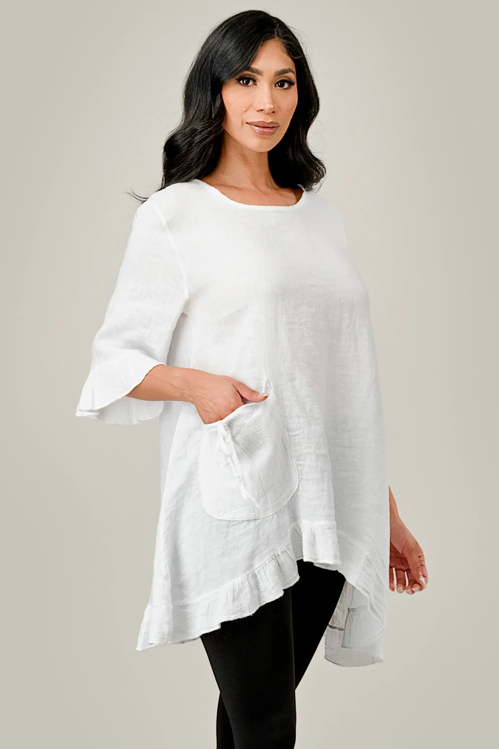 Raw Moda Single Pocket Linen tunic