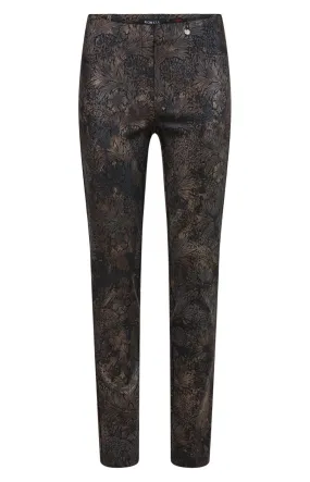 Robell Bella Printed Jeans in Bronze